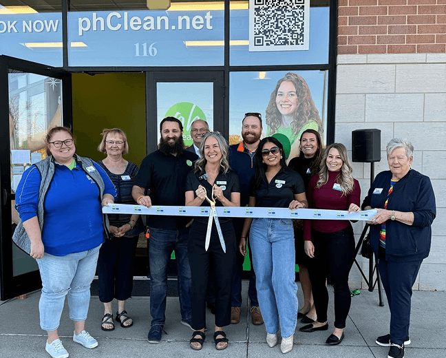 phclean at a ribbon-cutting event